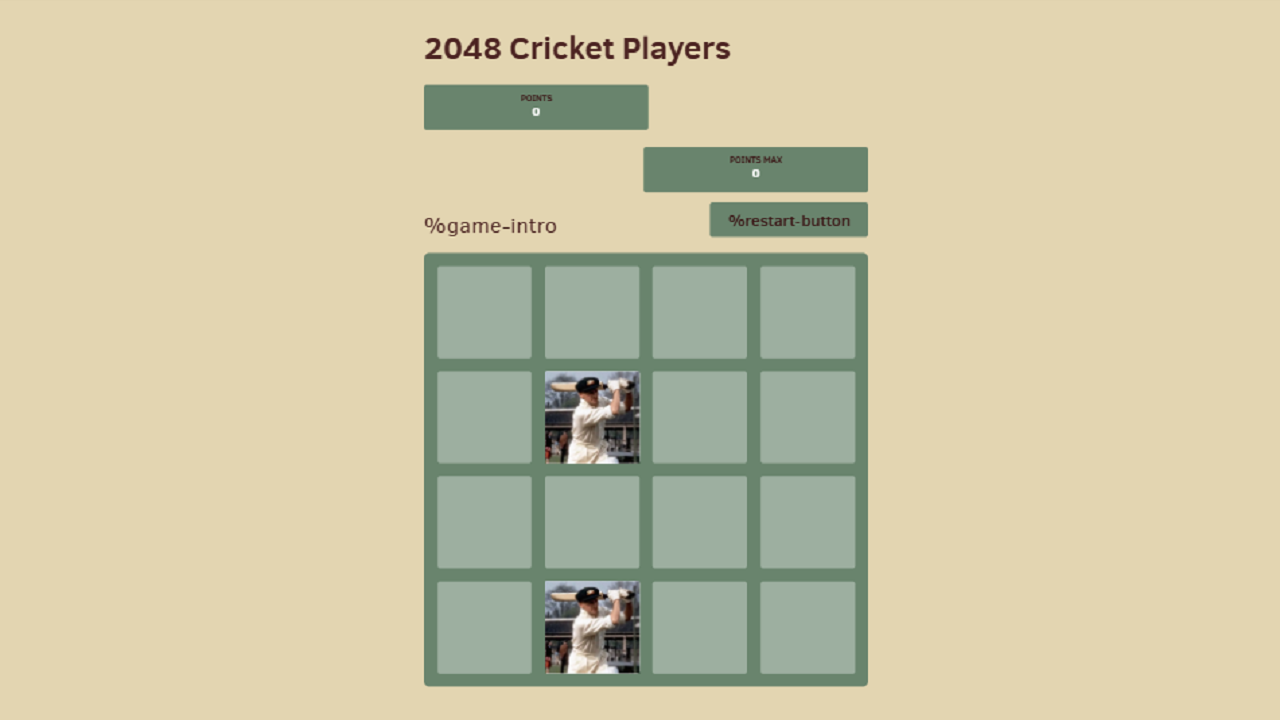 2048 Cricket Players game thumbnail